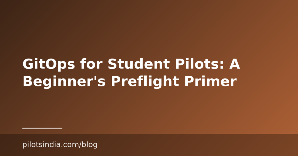 GitOps for Student Pilots: A Beginner’s Preflight Primer