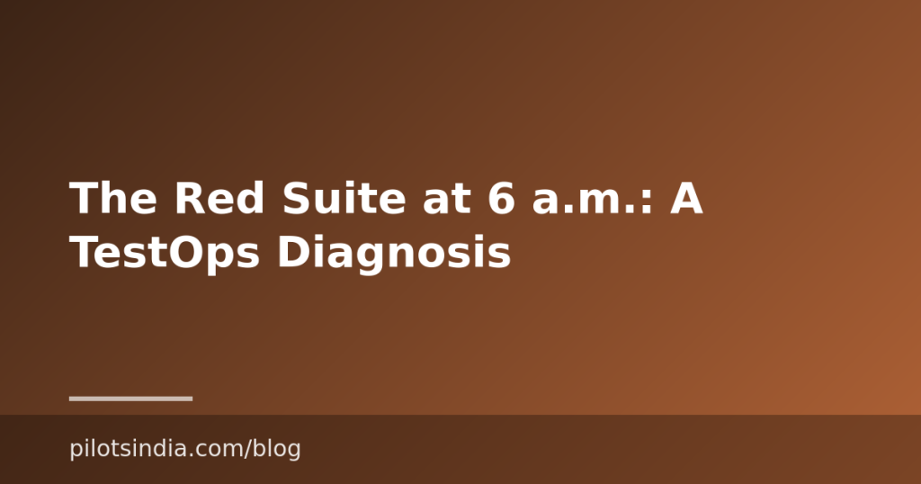 The Red Suite at 6 a.m.: A TestOps Diagnosis